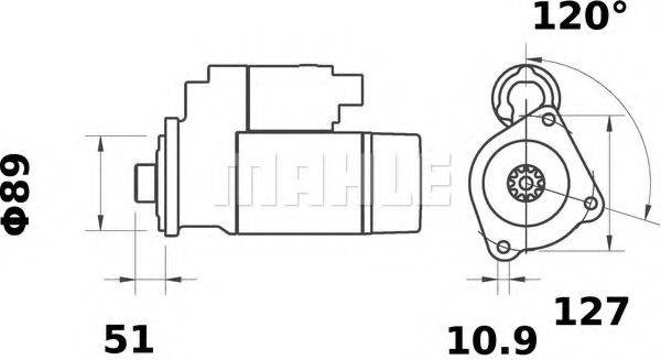 MAHLE ORIGINAL MS139 Стартер