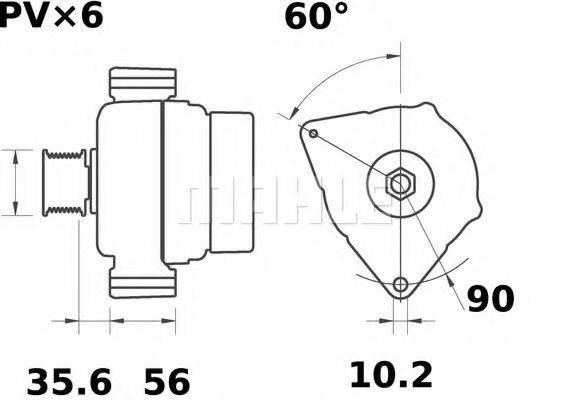 MAHLE ORIGINAL MG594 Генератор