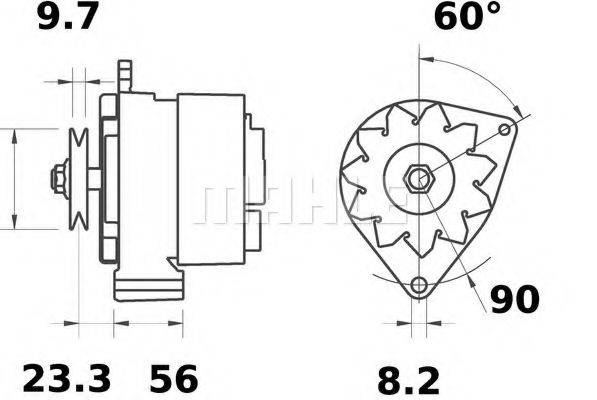 MAHLE ORIGINAL MG532 Генератор