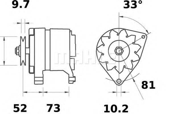 MAHLE ORIGINAL MG535 Генератор