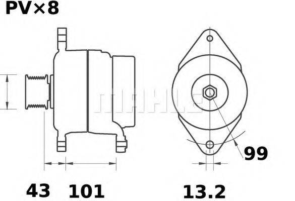 MAHLE ORIGINAL MG500 Генератор