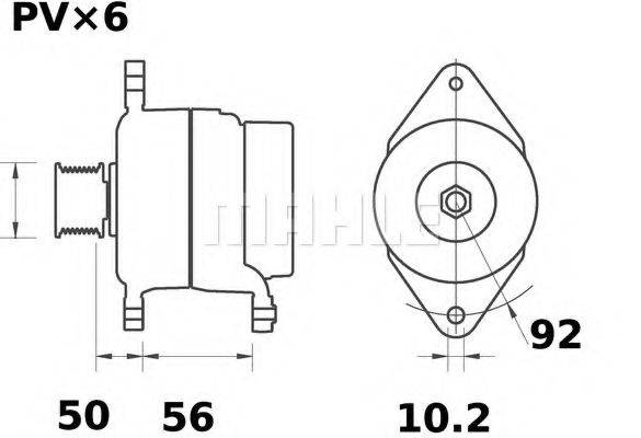 MAHLE ORIGINAL MG495 Генератор