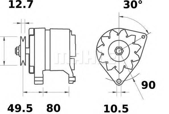 MAHLE ORIGINAL MG496 Генератор