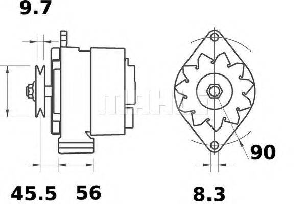 MAHLE ORIGINAL MG461 Генератор