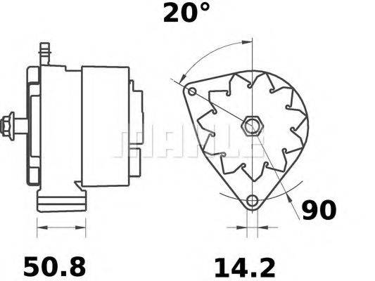 MAHLE ORIGINAL MG444 Генератор