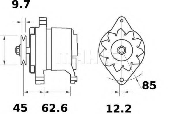 MAHLE ORIGINAL MG399 Генератор