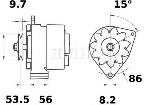 MAHLE ORIGINAL MG380 Генератор