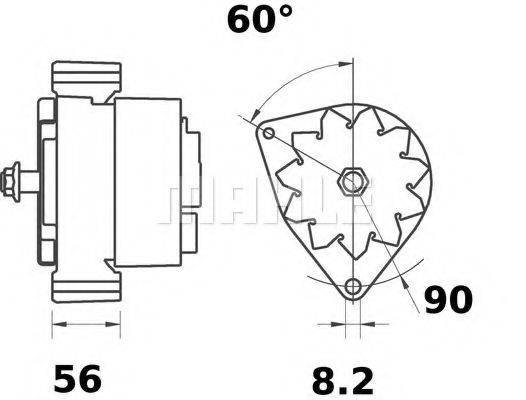 MAHLE ORIGINAL MG384 Генератор