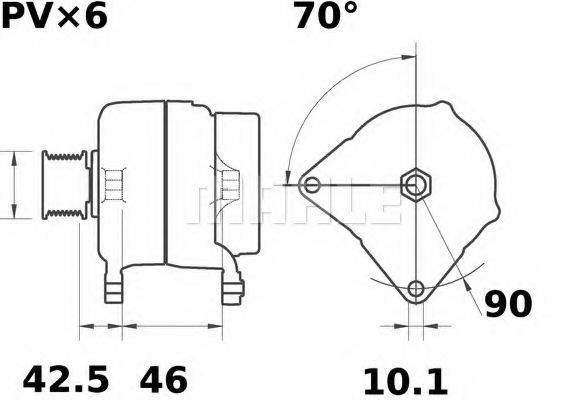 MAHLE ORIGINAL MG293 Генератор