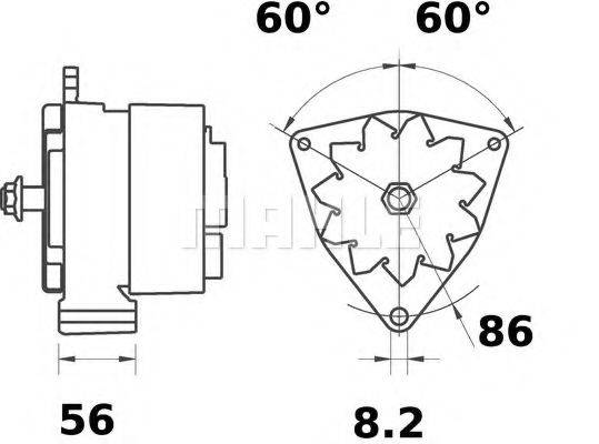 MAHLE ORIGINAL MG260 Генератор