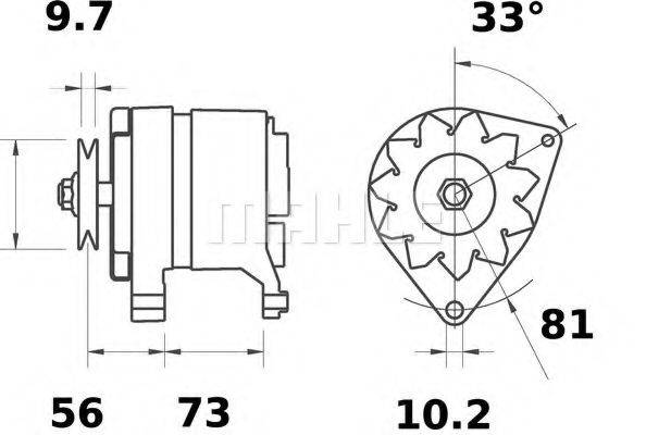 MAHLE ORIGINAL MG244 Генератор