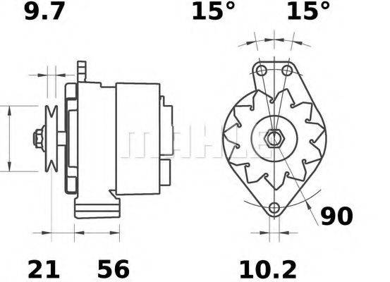 MAHLE ORIGINAL MG113 Генератор