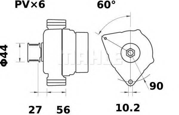 MAHLE ORIGINAL MG62 Генератор