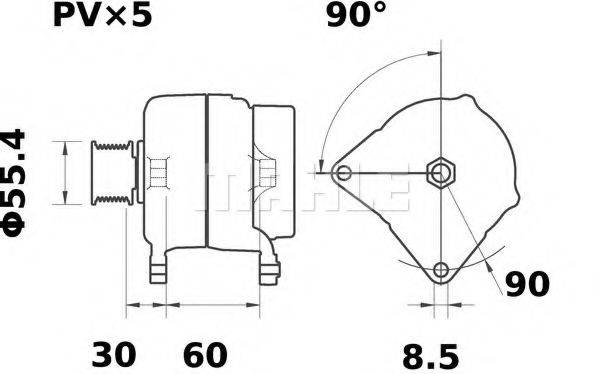 MAHLE ORIGINAL MG32 Генератор