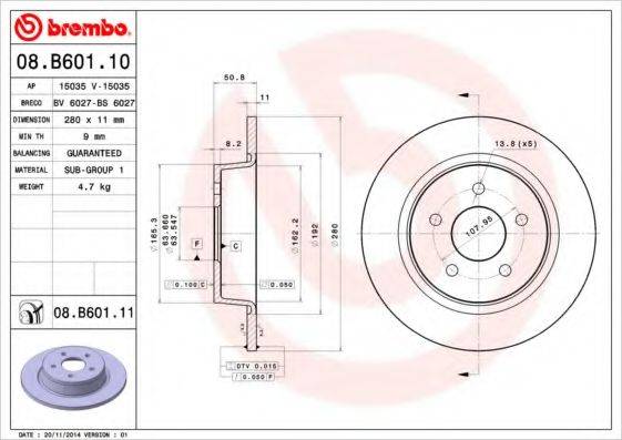 BRECO BS6027 гальмівний диск