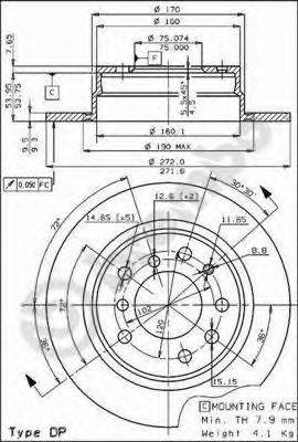 BRECO BS7100 гальмівний диск