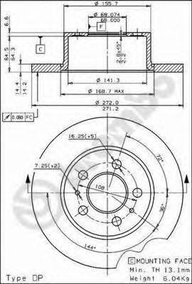 BRECO BS7129 гальмівний диск