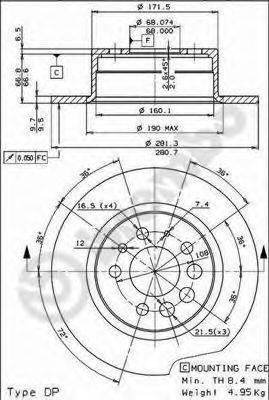 BRECO BS7209 гальмівний диск