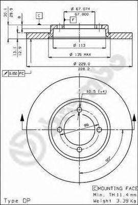 BRECO BS7223 гальмівний диск