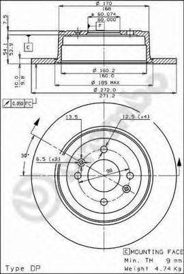 BRECO BS7259 гальмівний диск