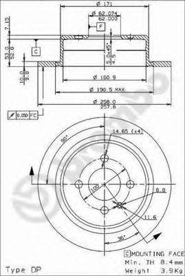 BRECO BS7271 гальмівний диск