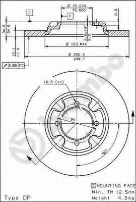 BRECO BS7330 гальмівний диск