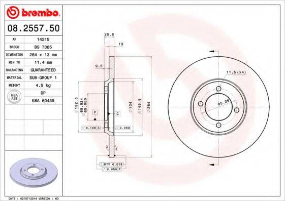 BRECO BS7385 гальмівний диск