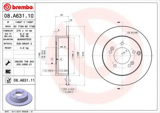 BRECO BS7789 гальмівний диск