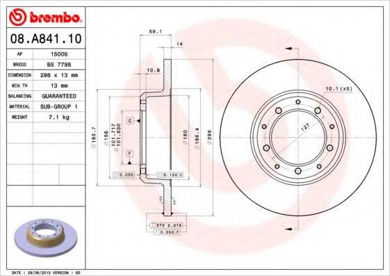 BRECO BS7798 гальмівний диск