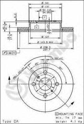 BRECO BS7951 гальмівний диск