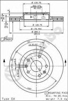 BRECO BS7973 гальмівний диск