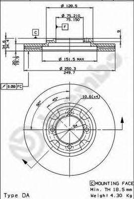 BRECO BS7981 гальмівний диск