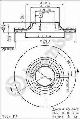 BRECO BS8076 гальмівний диск