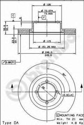 BRECO BS8118 гальмівний диск