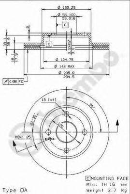 BRECO BS8156 гальмівний диск