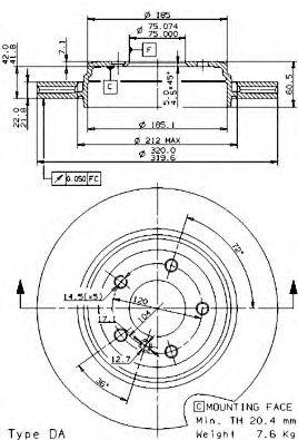 BRECO BS8555 гальмівний диск