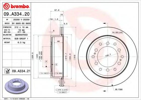 BRECO BS8905 гальмівний диск