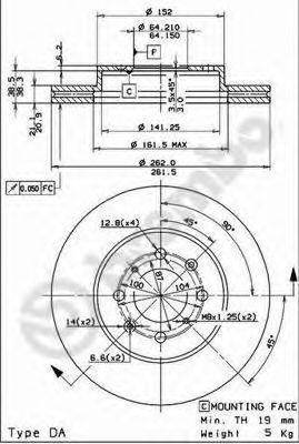 BRECO BV8039 гальмівний диск