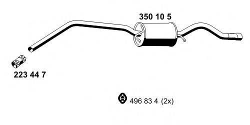 ERNST 350105 Глушник вихлопних газів кінцевий