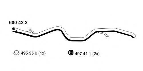 ERNST 600422 Труба вихлопного газу