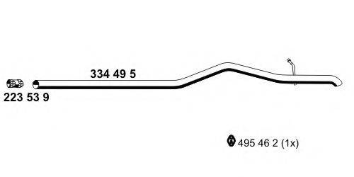 ERNST 334495 Труба вихлопного газу