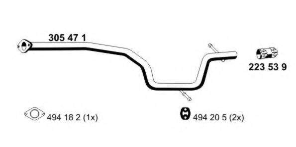 ERNST 305471 Труба вихлопного газу