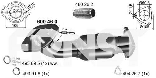 ERNST 600460 Труба вихлопного газу