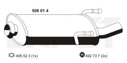 ERNST 506014 Глушник вихлопних газів кінцевий