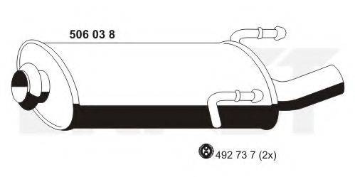 ERNST 506038 Глушник вихлопних газів кінцевий
