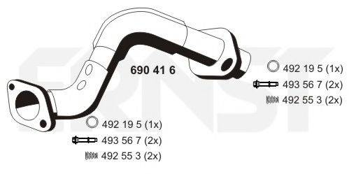 ERNST 690416 Труба вихлопного газу