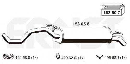 ERNST 153058 Глушник вихлопних газів кінцевий