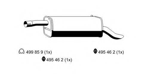 ERNST 310116 Глушник вихлопних газів кінцевий
