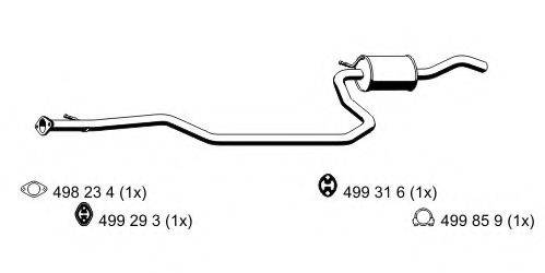 ERNST 311205 Середній глушник вихлопних газів