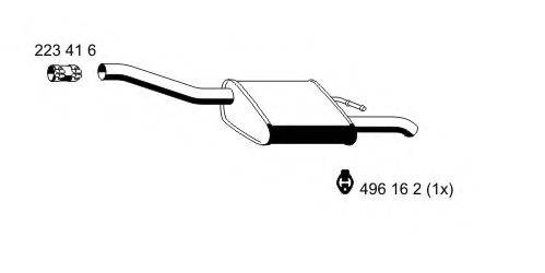 ERNST 341097 Глушник вихлопних газів кінцевий
